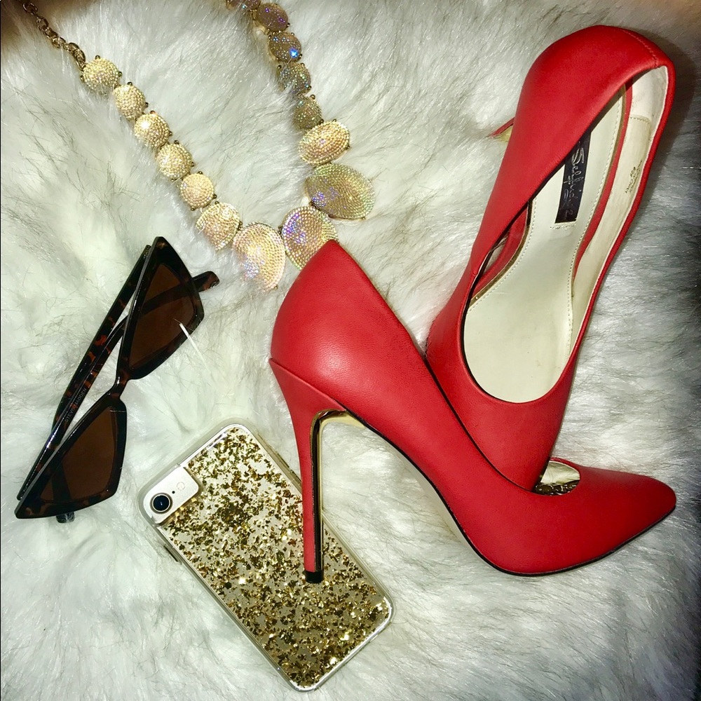 Red stilettos